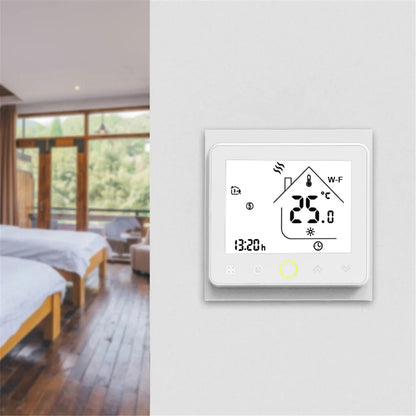 Tomshoo Smart Thermostat Temperature Controller Wi Fi Control, Compatible with Home Water/Gas Boiler