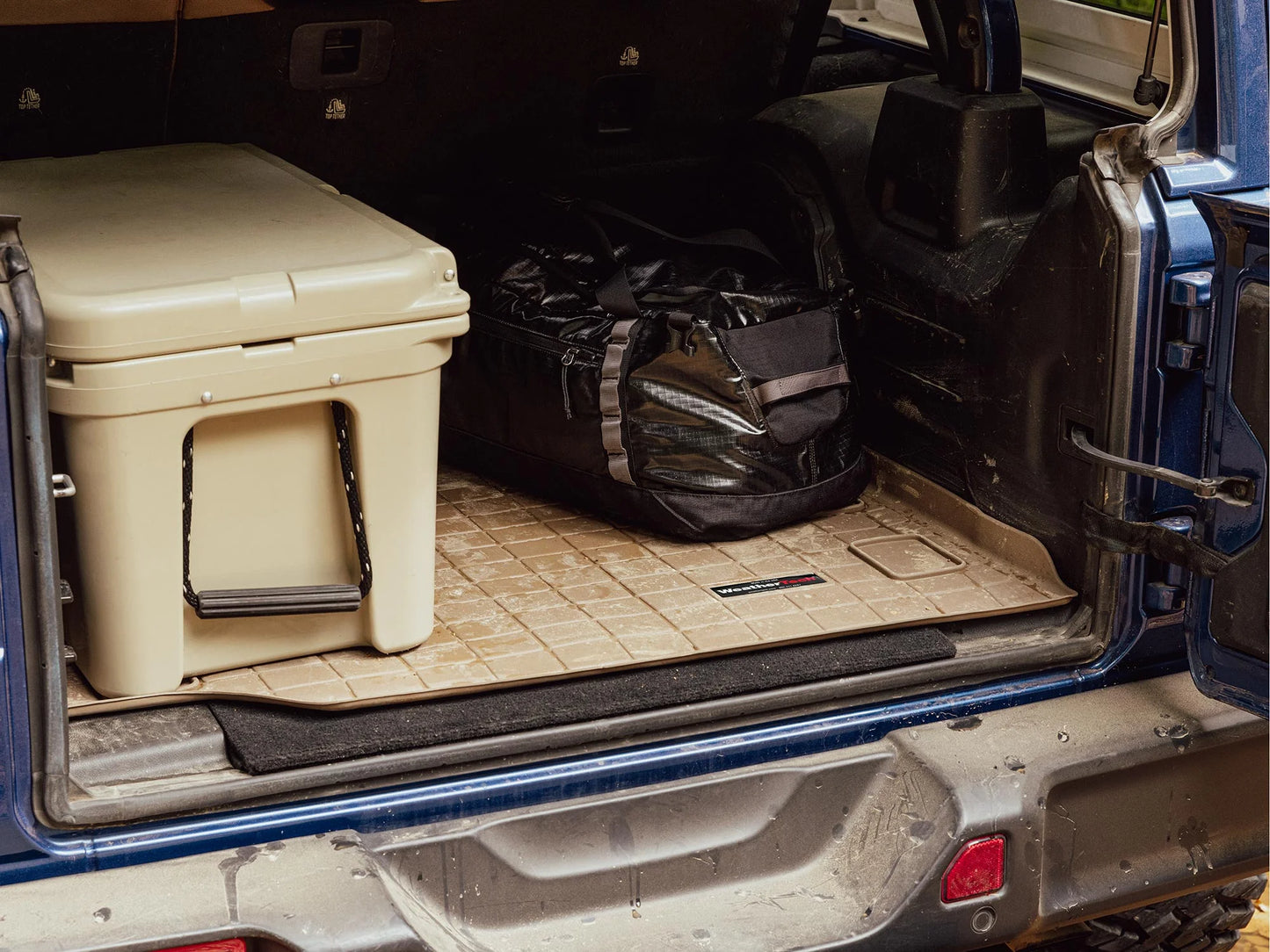 WeatherTech Cargo Trunk Liner with Bumper Protector compatible with 2015-2016 Nissan Murano - Behind 2nd Row Seating With Bumper Protector, Cocoa