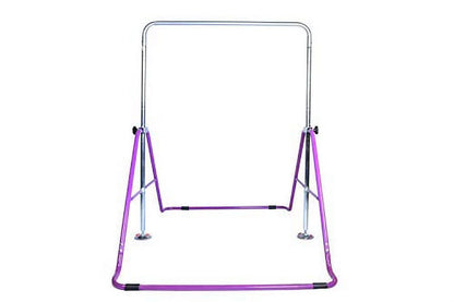 Athletic Bar Expandable Gymnastics Bar Horizontal Kip Bar Junior Training Adjustable Height Jungle Gym Children Folding Monkey Bars Climbing Tower Playground Balance Bar Gymnasts Purple