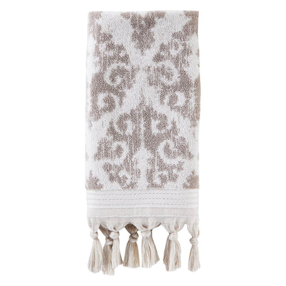 SKL Home Mirage Fringe Hand Towel (2-Pack), Taupe, 16" x 26"