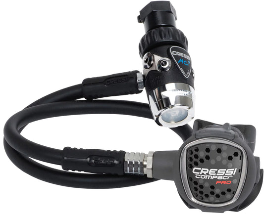 Cressi Ideal Scuba Diving Regulator for Beginners and Travelers - Hyperbalanced Diaphram 1st Stage, Compact 2nd Stage - MC9-SC/Compact Pro: Made in Italy