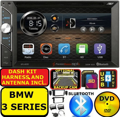 BMW E46 3 SERIES BLUETOOTH TOUCHSCREEN CD/DVD USB AUX SD MP3 CAR RADIO STEREO