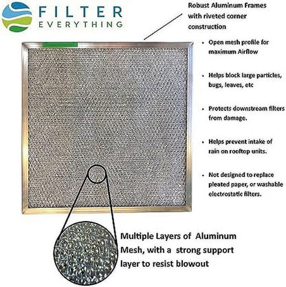 Washable Aluminum Air Filter - 20 X 25 X 1