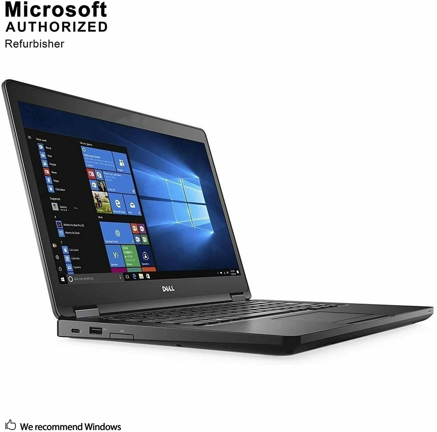 USED Latitude 5480 Business Laptop, 14.0'' HD (1366 x 768) Non-Touch, Intel 6th Gen Core i5-6300U, 16GB RAM, 256GB SSD, Intel HD 520 Graphics, Windows 10 Pro