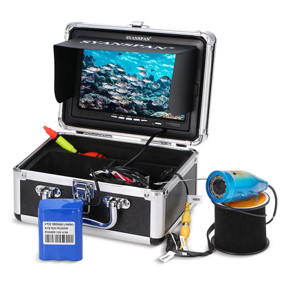 SYANSPAN Fishing Camera,Camera Kit 24pcs Ice Lake Boat Fish Ice Lake Leds Fish Ice Portable 7" Inch Ir Leds Fish 1000tvl Waterproof Camera 7" InchCamera Huiop Portable Buzhi