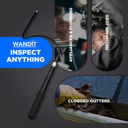 WANDIT Wireless Inspection Camera with Light - Inspect Anything, Anywhere, Anytime - 360 Degree Flexible Inspection Camera Wand - 41 Inch Extendable, Rechargeable - Capture Images to Your Phone