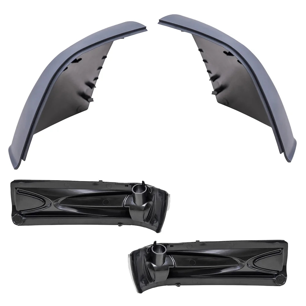 Brock Aftermarket Replacement Driver Left Passenger Right Door Mirror Cover Paint To Match Gray And Turn Signal Light 4 Piece Set Compatible With 2015-2021 RAM Promaster City SLT/Tradesman SLT