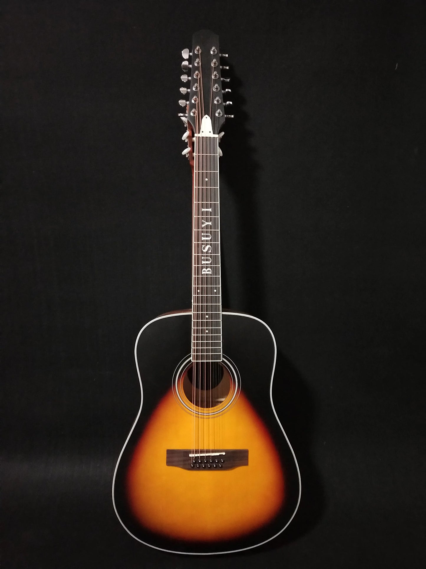 12/6 Strings Acoustic Double Neck, Double Sided Busuyi Guitar 2021 PT Sunset