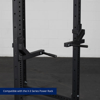 Titan Fitness X-3 Series Dip Bars, J-Hook Style Rack Mounted Dip Attachment, 880 LB Capacity, Fits 3” X 3” Tubular Steel