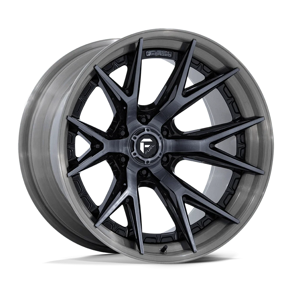 20x10 Fuel FC402 Catalyst Gloss Black W/ Brushed Gray FORGED Rim 6x135 (-18mm)