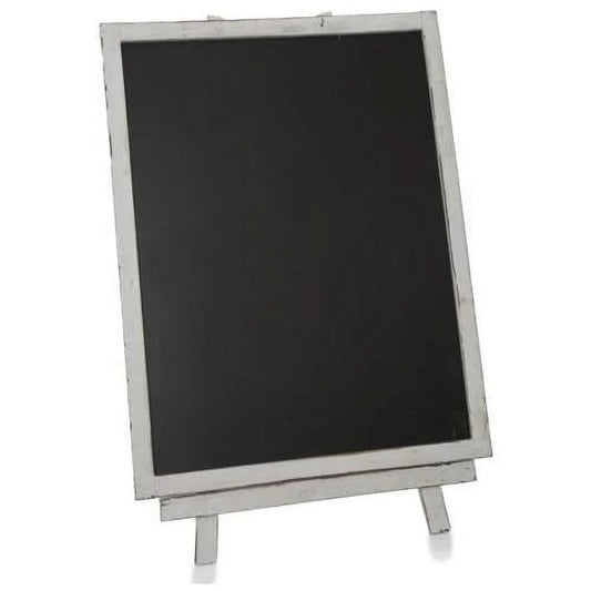 Wooden Chalkboard With Easel, Worn White