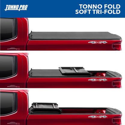 Tonno Pro Tonno Fold, Soft Folding Truck Bed Tonneau Cover | 42-107 | Fits 2007 - 2013 Chevy/GMC Silverado/Sierra 1500 8' 2" Bed (97.6")