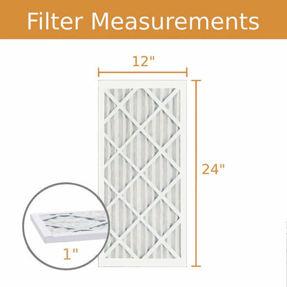 12x12x1 Key Pleat Purolator Air Filter - MERV 8 (6 Pack)