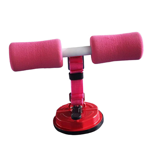 Sit Up Bar with Belt Abs Thigh Suction Floor Exercise Stand pink