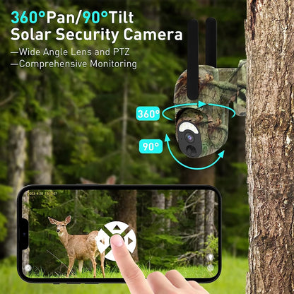 Soliom S50 3G/4G LTE Cellular Hunting Cameras with SIM Card,Wireless Outdoor Trial Camera Pan Tilt 355°View with 1080p Night Vision