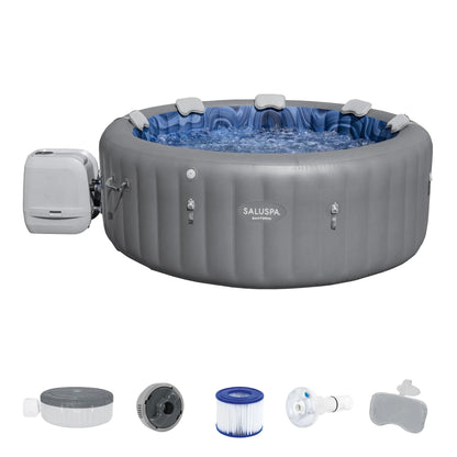 Bestway SaluSpa Santorini HydroJet Hot Tub w/Set of 2 SaluSpa Pool/Spa Chair