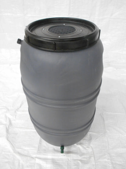 UpCycle Products 55 Gallon Grey Rain Barrel