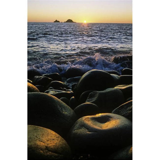 Rocks At The Coast Giants Causeway County Antrim Northern Ireland Poster Print by The Irish Image Collection - 12 x 18