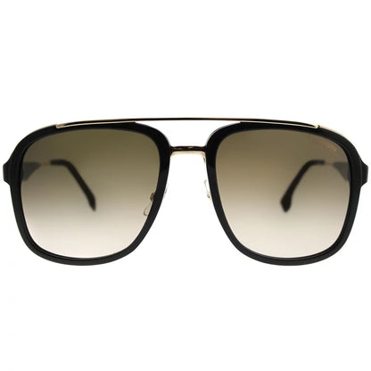 Carrera Plastic Unisex Square Sunglasses Black Gold 57mm Adult