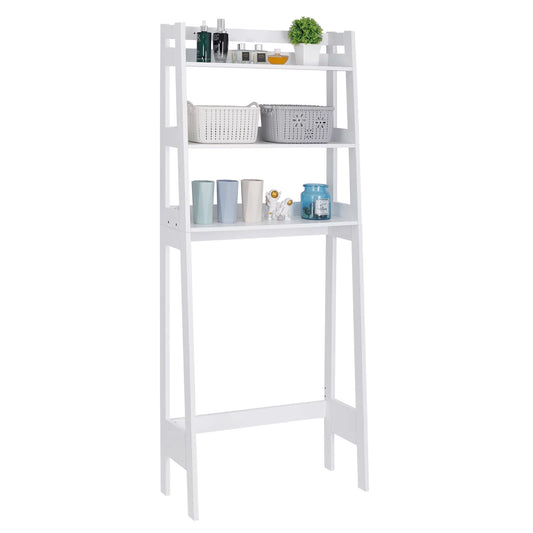 ZENSTYLE Over The Toilet Storage Rack 3-Tier Organizer Shelf Bathroom Space Saver White