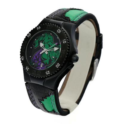 Technomarine Marvel Hulk MV3H08 PVD Plated Steel Leather Quartz Men&#039;s Watch