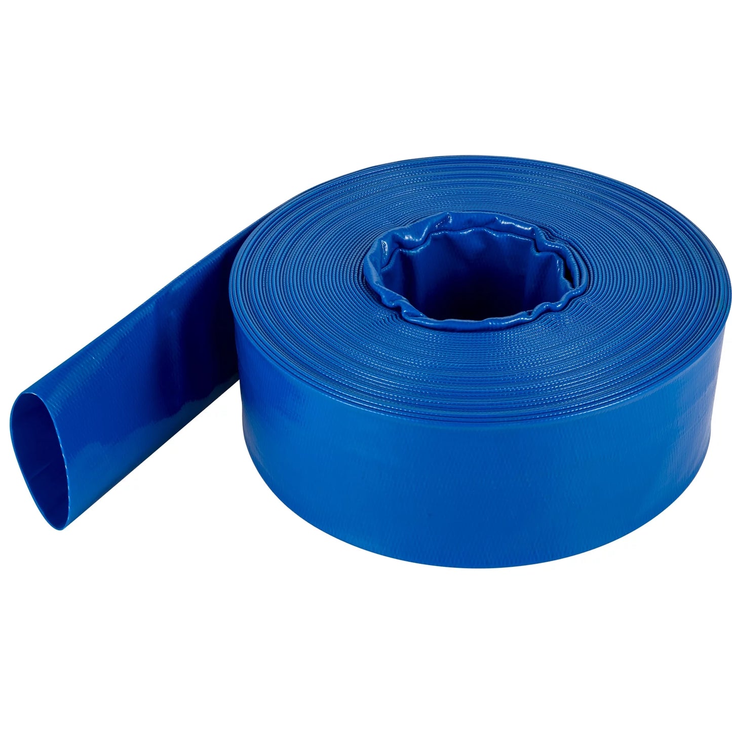 BENTISM Discharge Hose, 3" x 105', PVC Fabric Lay Flat Hose, Heavy Duty Backwash Drain Hose with Clamps, Weather-proof & Burst-proof, Ideal for Swimming Pool & Water Transfer