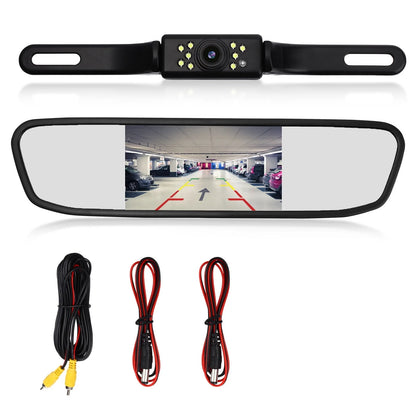 Cheefull Car Backup Camera,Vehicles Parking System Driving Camera 4.3" Rear View Mirror Cam Reverse Night Vision