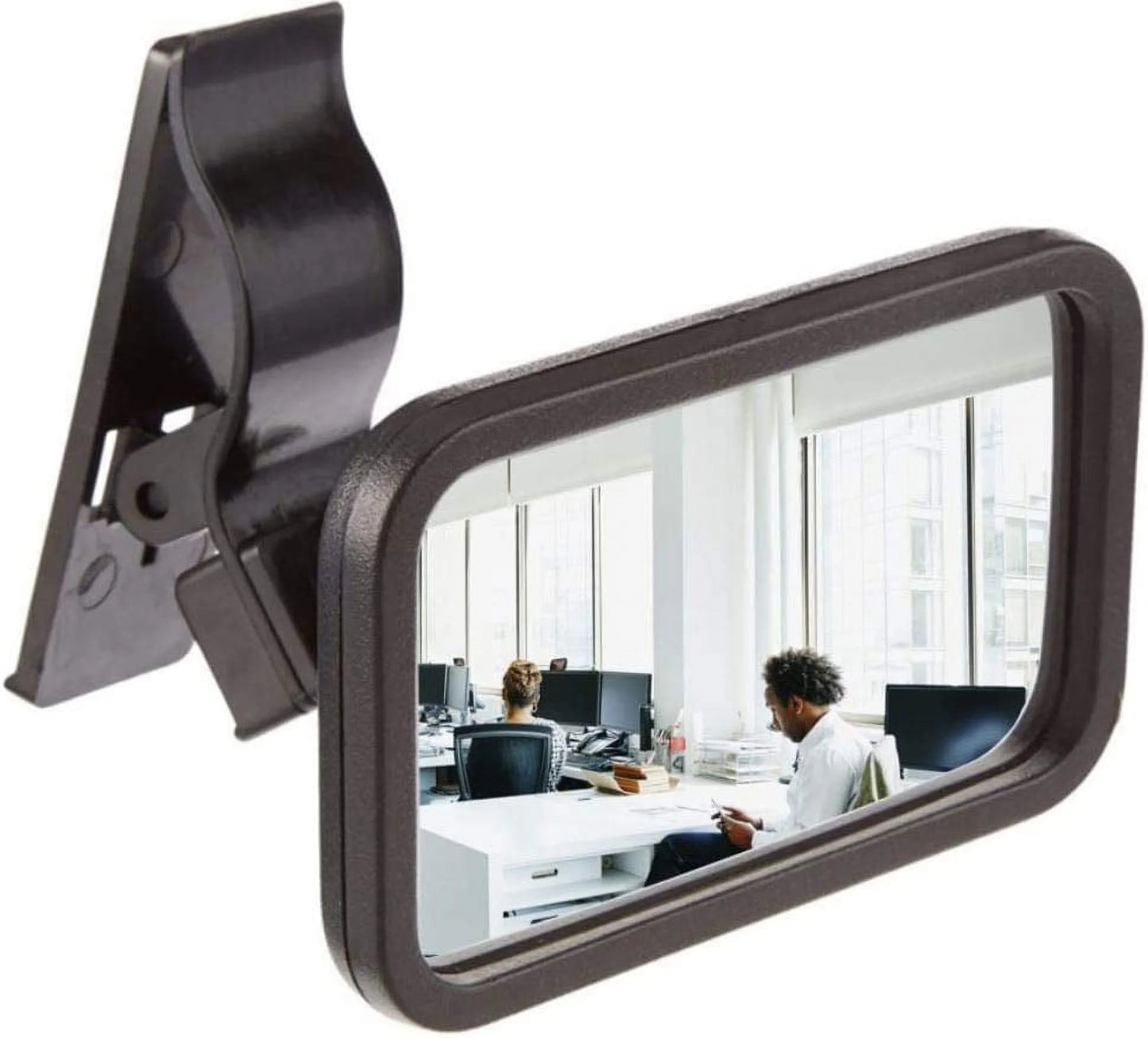 -On Rear View Mirror for PC Monitors or Anywhere by (2 pack)