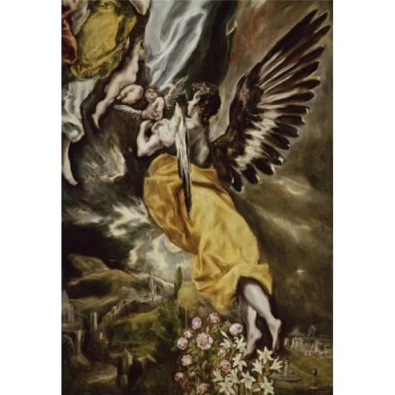 Assumption of the Virgin Detail El Greco 1541-1614 Greek Iglesia Santa Cruz Toledo Poster Print - 18 x 24 in.