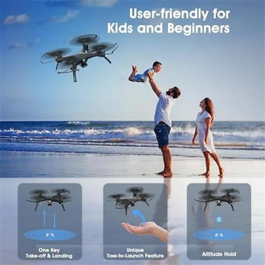 UNO1RC NM56218 120 deg W10 1080P FPV Live Video Drone with Camera for Adults, Kids & Beginners