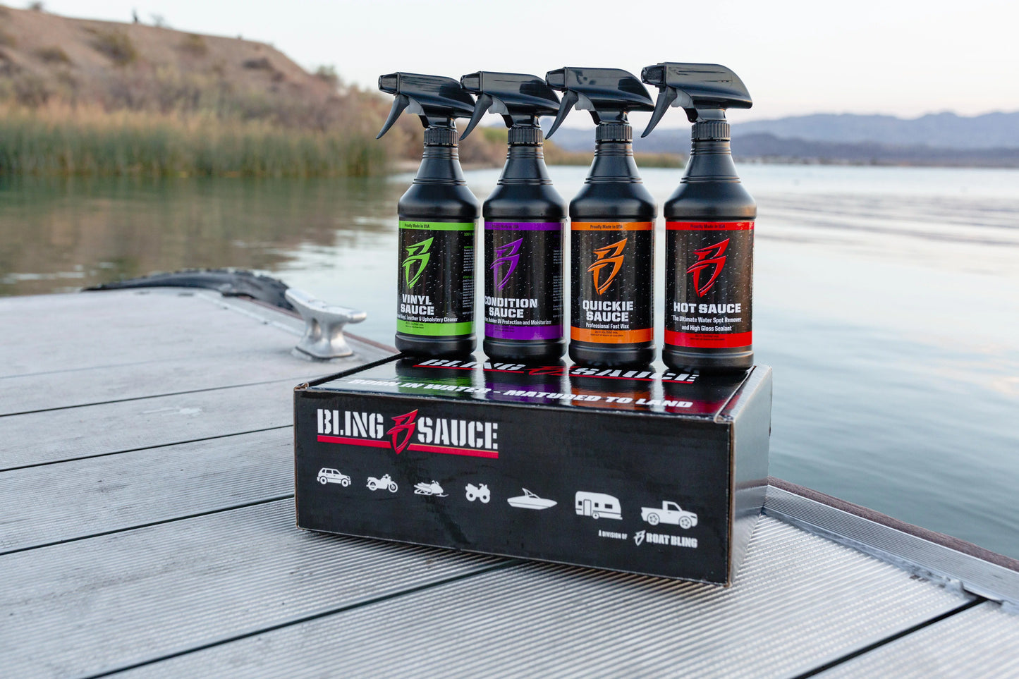 Boat Bling - Bling Sauce Variety 4-Pack Boat Cleaner Kit, Four 20 oz Bottles