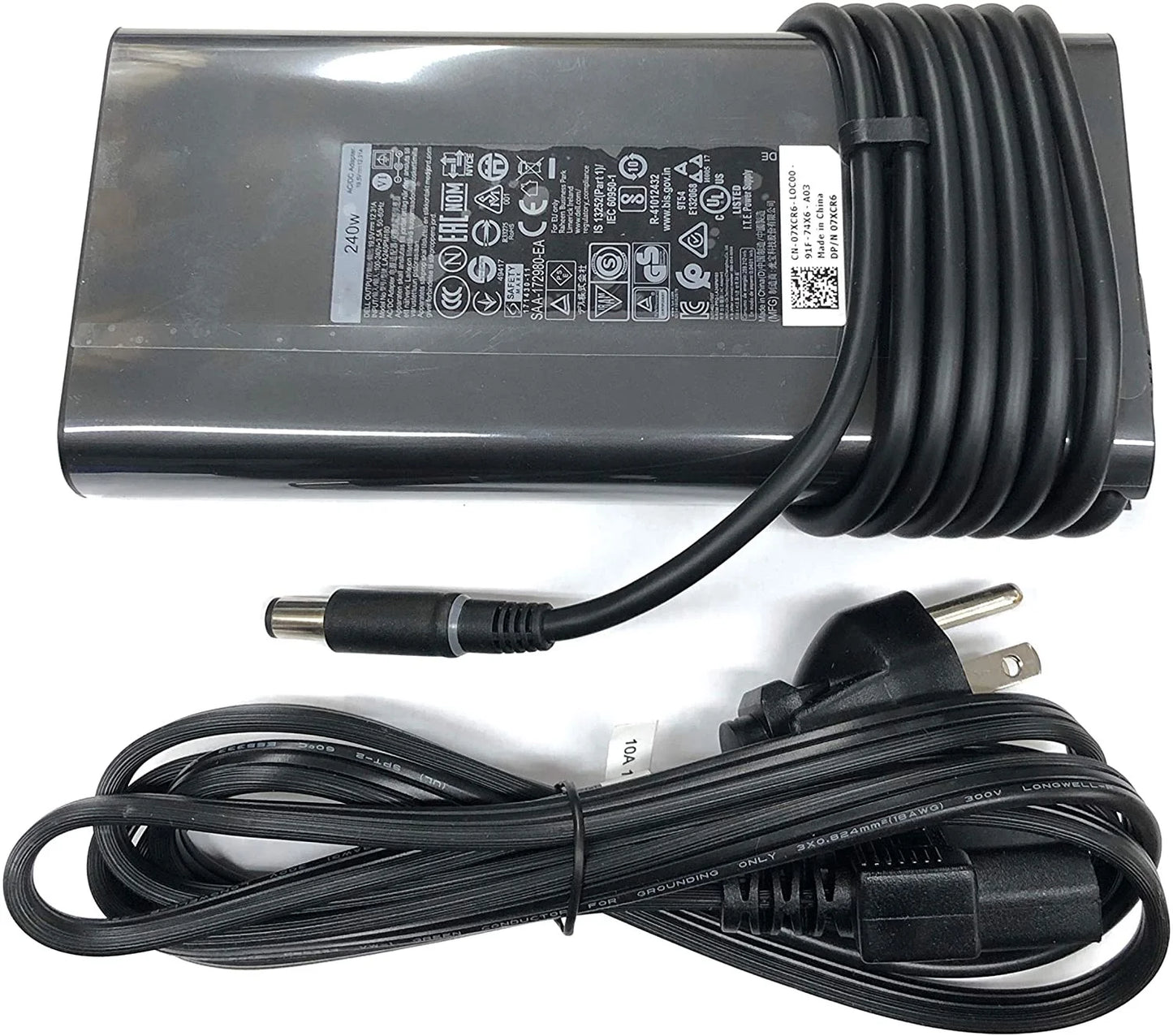 240W 19.5V 12.3A AC Adapter with Power Cord for Alienware M17 7.4 * 5.0mm Charger