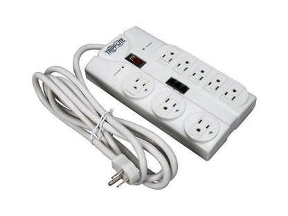 Tripp Lite Tlp808tel 8-outlet Surge Protector (2,160 Joules; 8ft Cord; Telephone/modem/fax Protection; $75,000 Ultimate Lifetime Insurance)