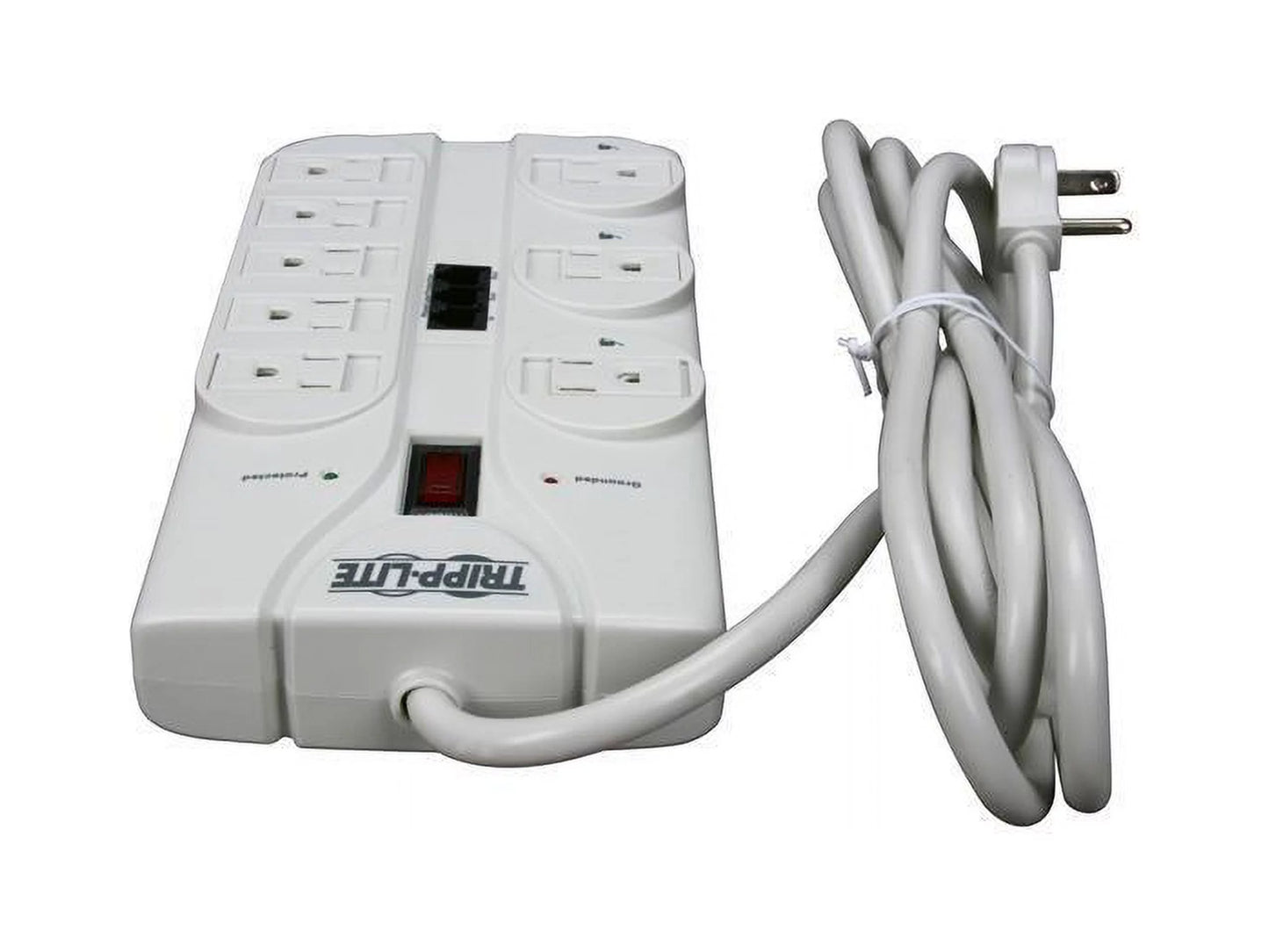 Tripp Lite Tlp808tel 8-outlet Surge Protector (2,160 Joules; 8ft Cord; Telephone/modem/fax Protection; $75,000 Ultimate Lifetime Insurance)