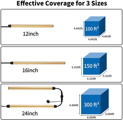 briidea Safe Dehumidifier Rod, Rod Reducing Humidity with Easy Installation and Plug Cord Easily Threading Through Safe's Hole, 12/16/24 inches Effective Coverage up to 100/150/300 Ft³