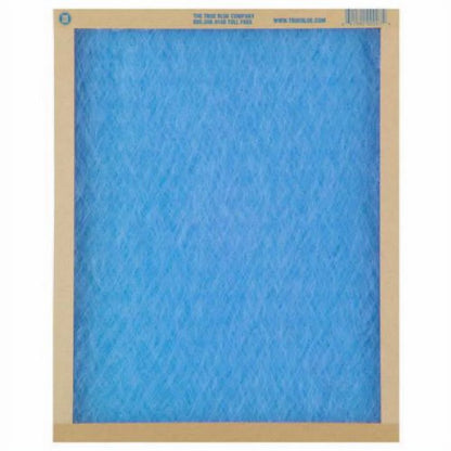 True Blue 116251 16" x 25" x 1" Flat Panel Spun Fiberglass Disposable Furnace Air Filter MERV 2 - Quantity of 12