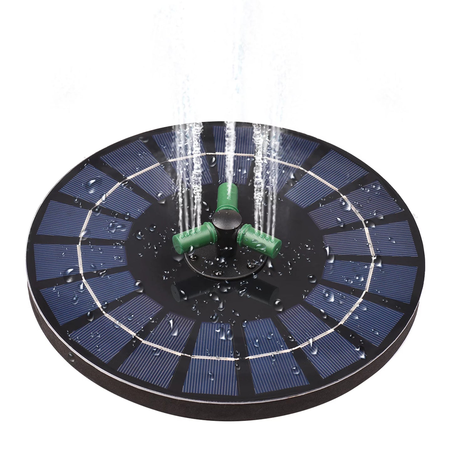 6W Colorful Solar Fountain Pump With Rotatable Nozzle RGB Solar Pump With Battery Auto-Shut off 9 Inch Fountain for Bird Bath Garden Small Pond