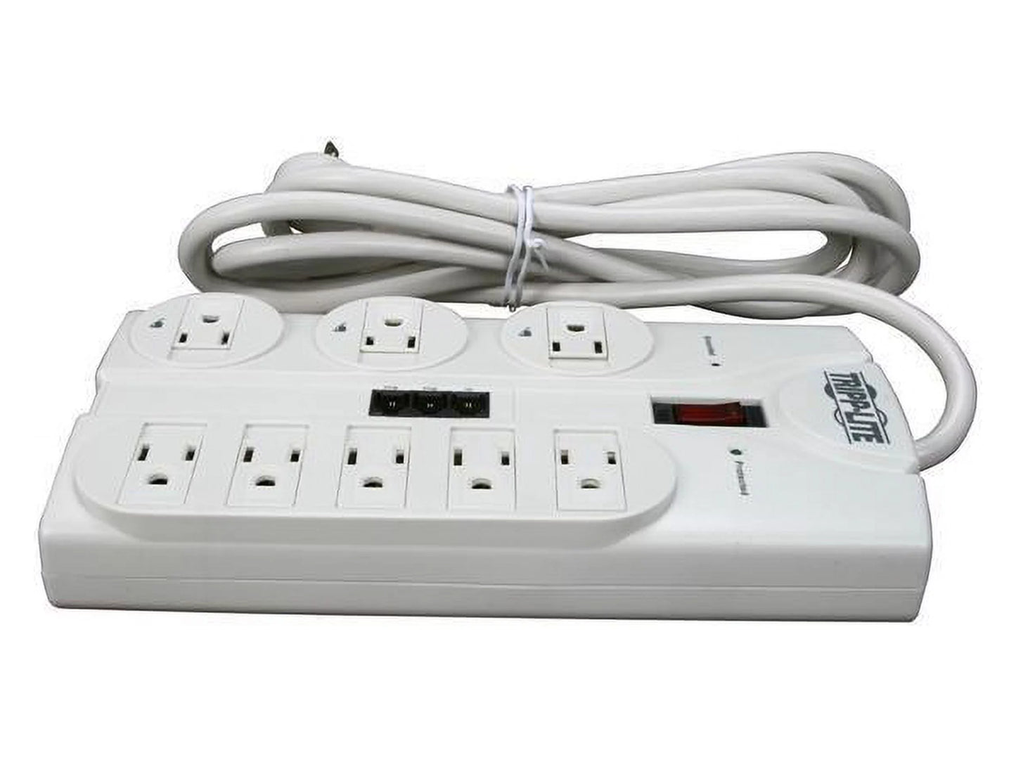 Tripp Lite Tlp808tel 8-outlet Surge Protector (2,160 Joules; 8ft Cord; Telephone/modem/fax Protection; $75,000 Ultimate Lifetime Insurance)