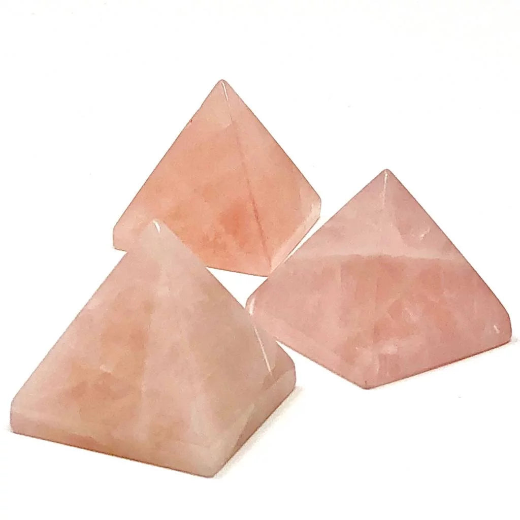 Beauty Agate Crystals Rose Quartz Pyramid 45 - 55 mm Fengshui Healing Crystals Gemstone Gift