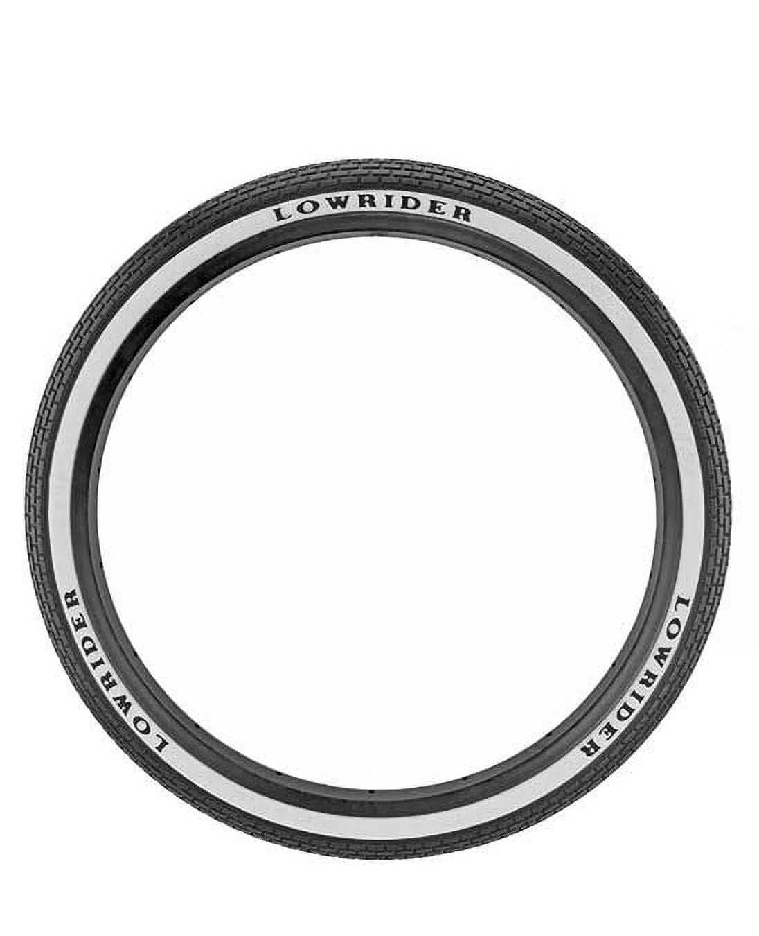 Bike Tire Duro 20 x 1.75 Black/White Side Wall Lowrider Raised Letter HF-120A.