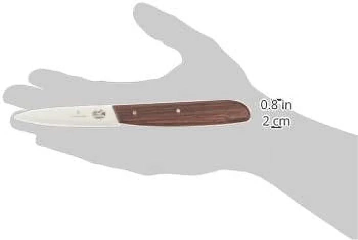 Victorinox 3 in. Kitchen Spear Point Stainless Steel Serrated Paring Blade Knife with Handle Wood, Rosewood