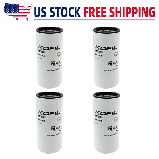 4pcs For Fleetguard Oil Filter Lube Combination Filter Cummins LF3000