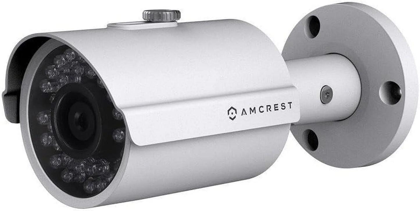 Amcrest Analog Outdoor Security Camera, Bullet 2MP 1080P @ 30fps, Quadbrid HD-CVI/TVI/AHD, 98ft Night Vision, IP67 Metal, 90° FOV, White (Not an IP Camera) (DVR Required, Not Included) (AMC1080BC36-W)