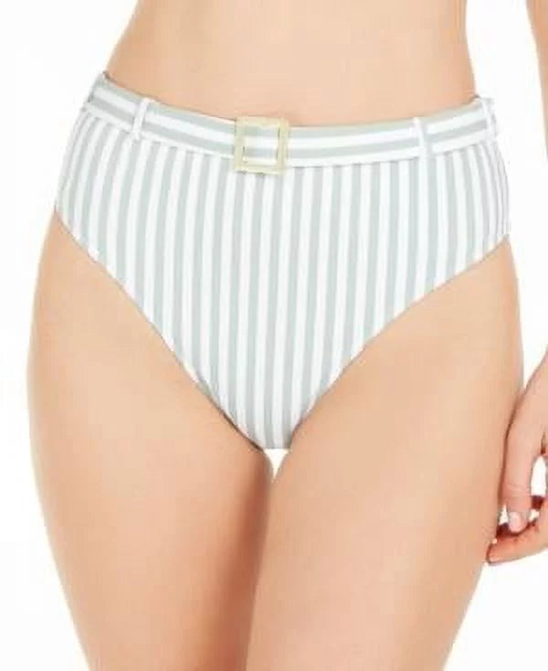 WeWoreWhat JADEITE Striped Emily High-Waist Bikini Swim Bottom, US Small