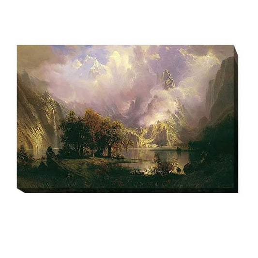 Rocky Mountain Landscape by Albert Bierstadt Premium Gallery-Wrapped Canvas Giclee - 16 x 24 x 1.5 in.