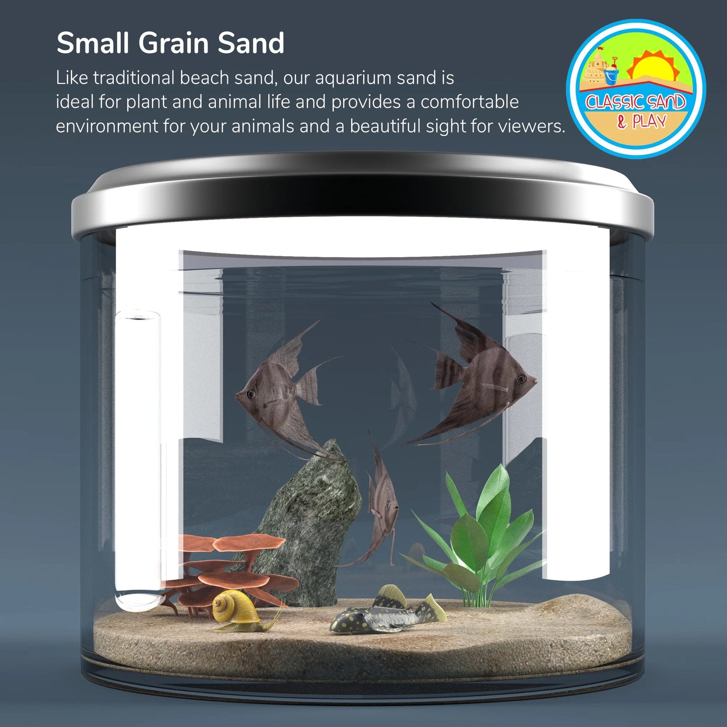 CLASSIC SAND & PLAY Natural Aquarium Sand for Freshwater and Saltwater Tanks, 20 lb. Yellow