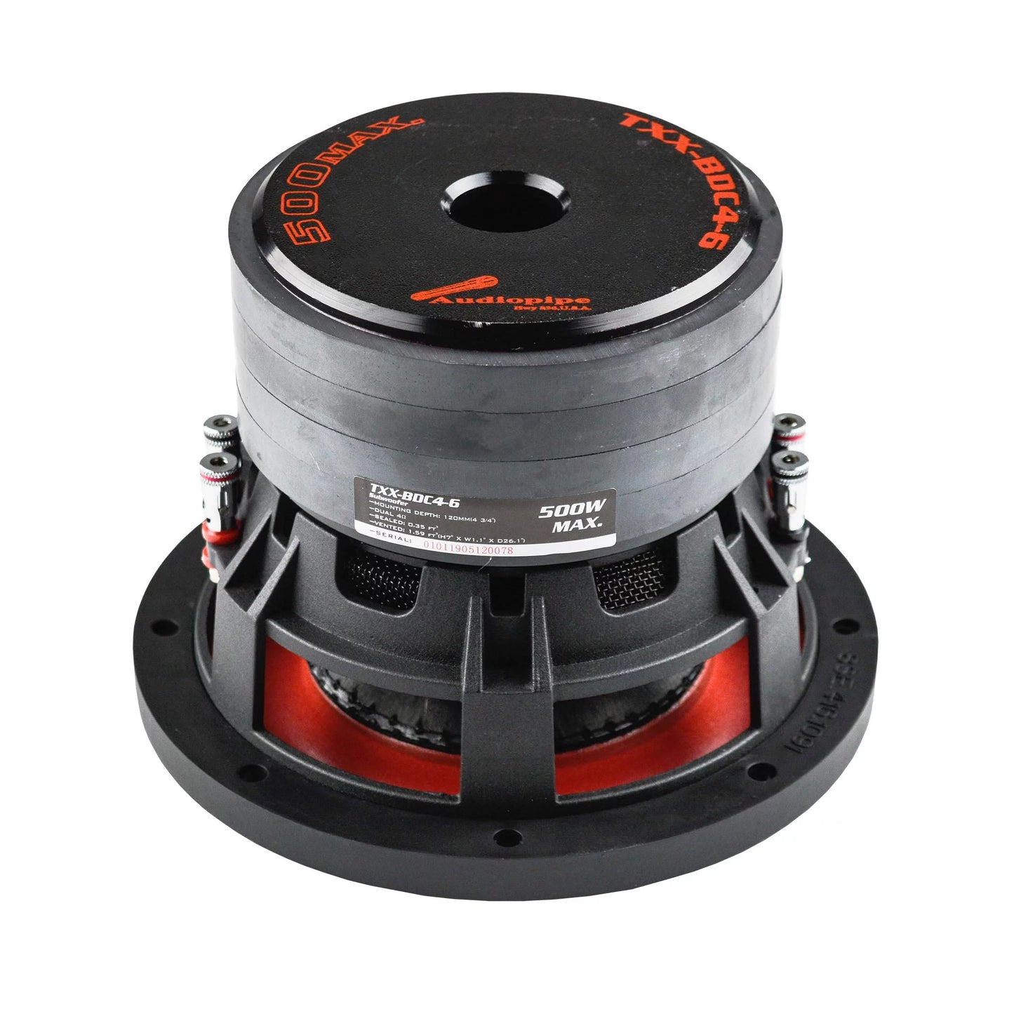 AudioPipe TXXBDC46 Quad Stack 6.5 Inch 500 Watt Car Audio System Subwoofer