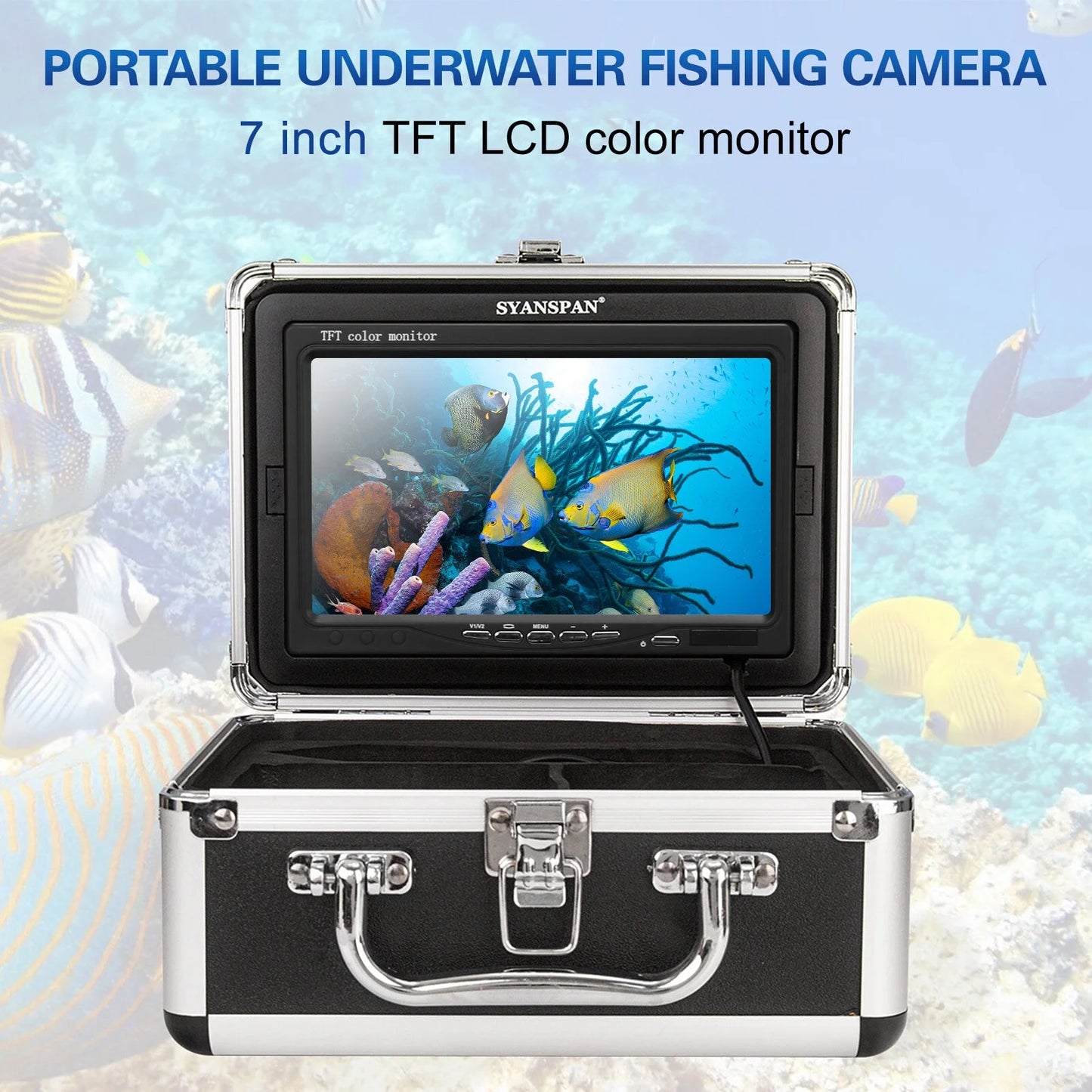 7 Inch 1200TVL Underwater Fishing Camera Fish Finder 12 Infrared LED Lamps 15M for Ice Sea Fishing