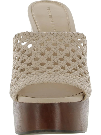 Veronica Beard Womens Guadalupe Woven Peep Toe Clogs