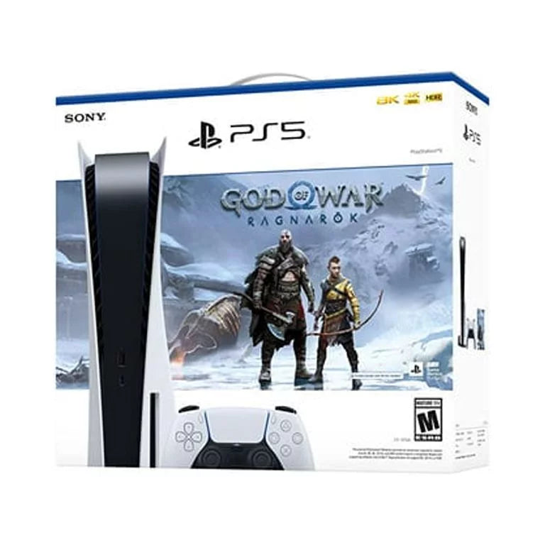 TEC New Sony PlayStation_PS5 Gaming Console (Disc Version) with God of War(GOW) Ragnarök Bundle